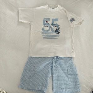 Boys designer brand set seer sucker shorts